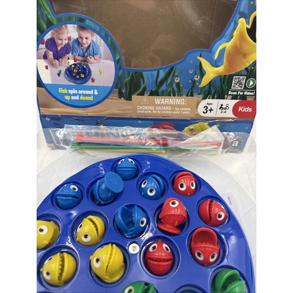 Ambassador Games The Fishing Game 2-4 Players Ages 3+ Motorized Spinning Pond